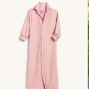 Duluth pink denim Button down midi dress rose quartz